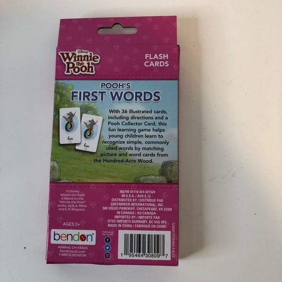 Set of 4 Winnie the Pooh Flash cards. Brand new - Picture 8 of 9